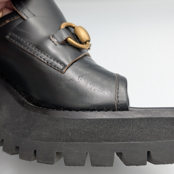 Gucci Cordovan Lux Horsebit Chunky Slide Shoes 39 / US 9 - Picture 6 of 12